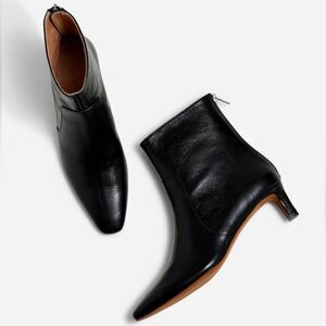 Madewell The Dimes Kitten-Heel Boot In Crinkle Women's Size 7.5